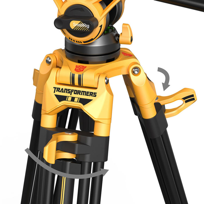 Smallrig 5523 Video Tripod with Heavy-Duty Fluid Head AD-01 (Bumblebee Edition)-3