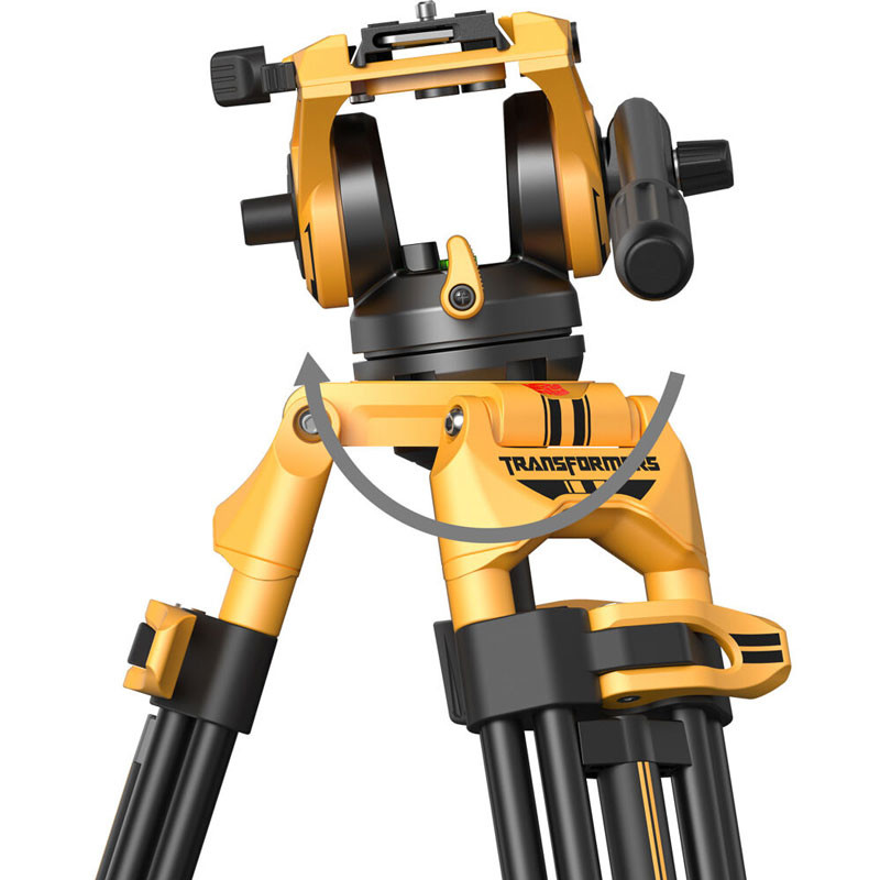 Smallrig 5523 Video Tripod with Heavy-Duty Fluid Head AD-01 (Bumblebee Edition)-6