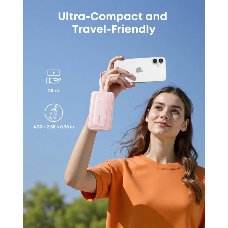 Powerbank Anker Zolo, 10000mAh, 35W, QC + PD, Fekete A1680H12-6