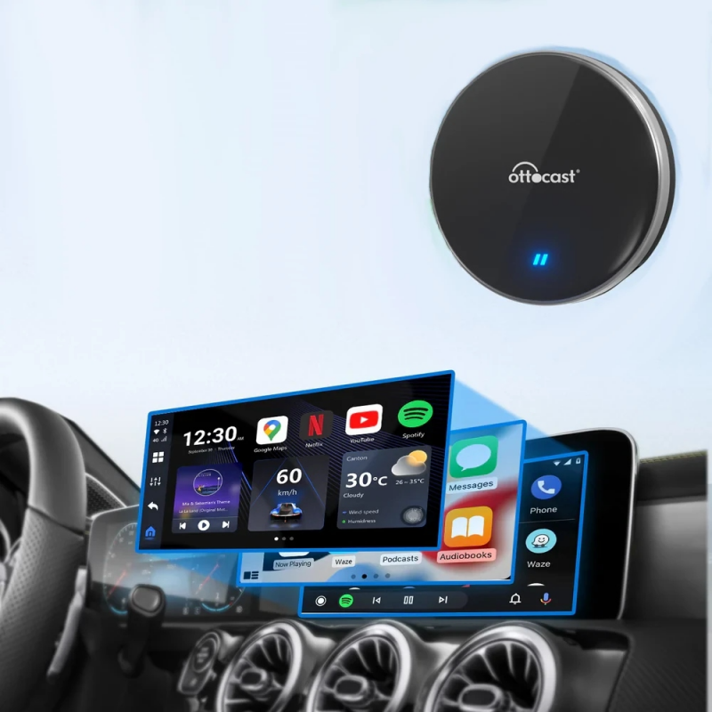 Wireless Carplay / Android Auto adapter Ottocast OttoAibox P3 Lite Apple iPhone / Android sorozathoz, fekete-3