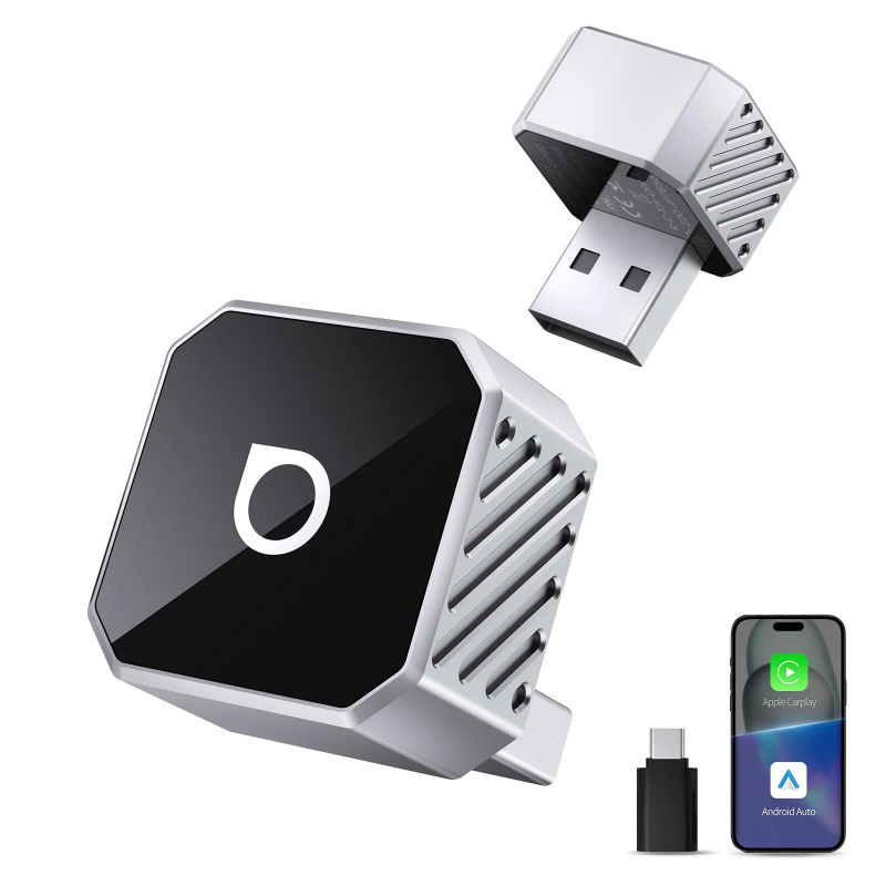 Wireless Carplay / Android Auto Adapter Ottocast Mini Cube Style C Apple iPhone / Android telefonokhoz, Fekete CP88-T3-0