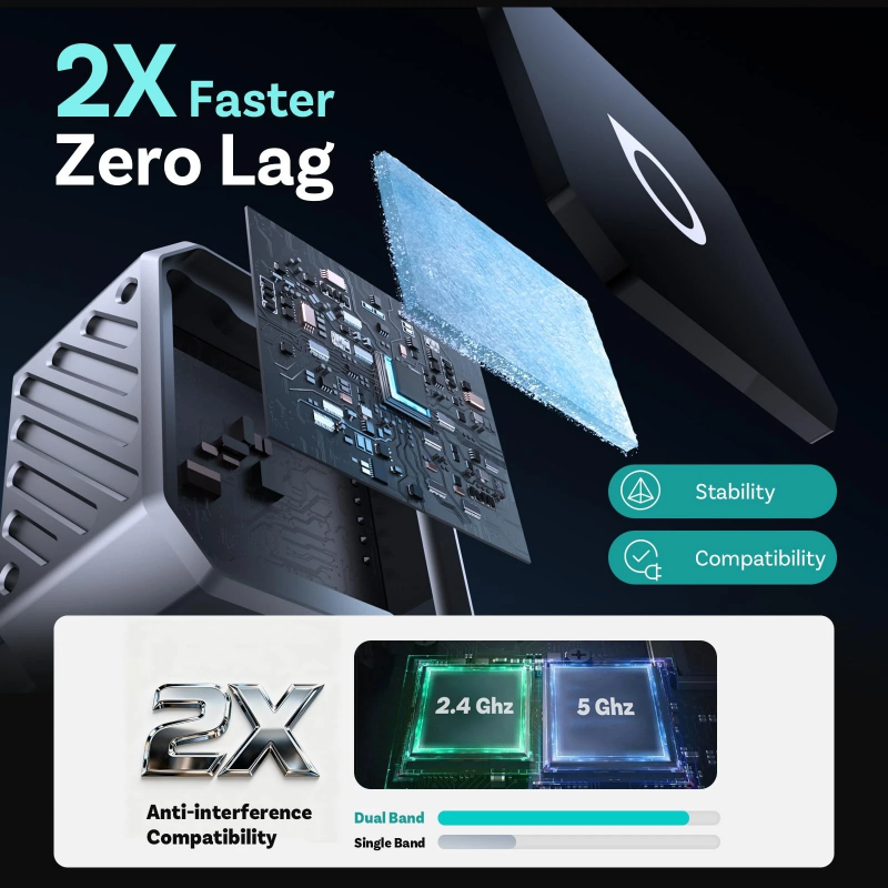 Wireless Carplay / Android Auto Adapter Ottocast Mini Cube Style C Apple iPhone / Android telefonokhoz, Fekete CP88-T3-3