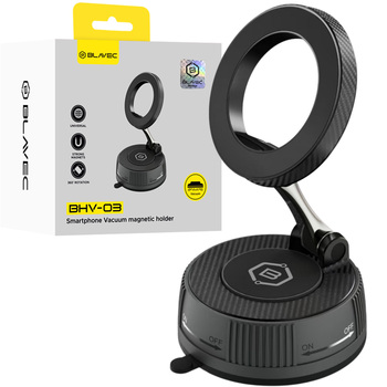 Blavec autós tartó BHV-03 mágneses vákuumos műszerfalra vagy szélvédőre (BHV03-PMB) fekete-0