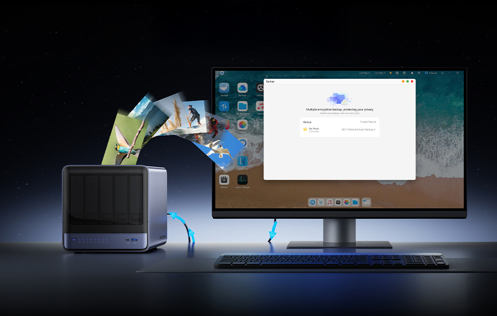 MINI-PC Minis Forum NAS N5 Pro AMD Ryzen AI 9 HX Pro 370, 32GB+128GB O-6