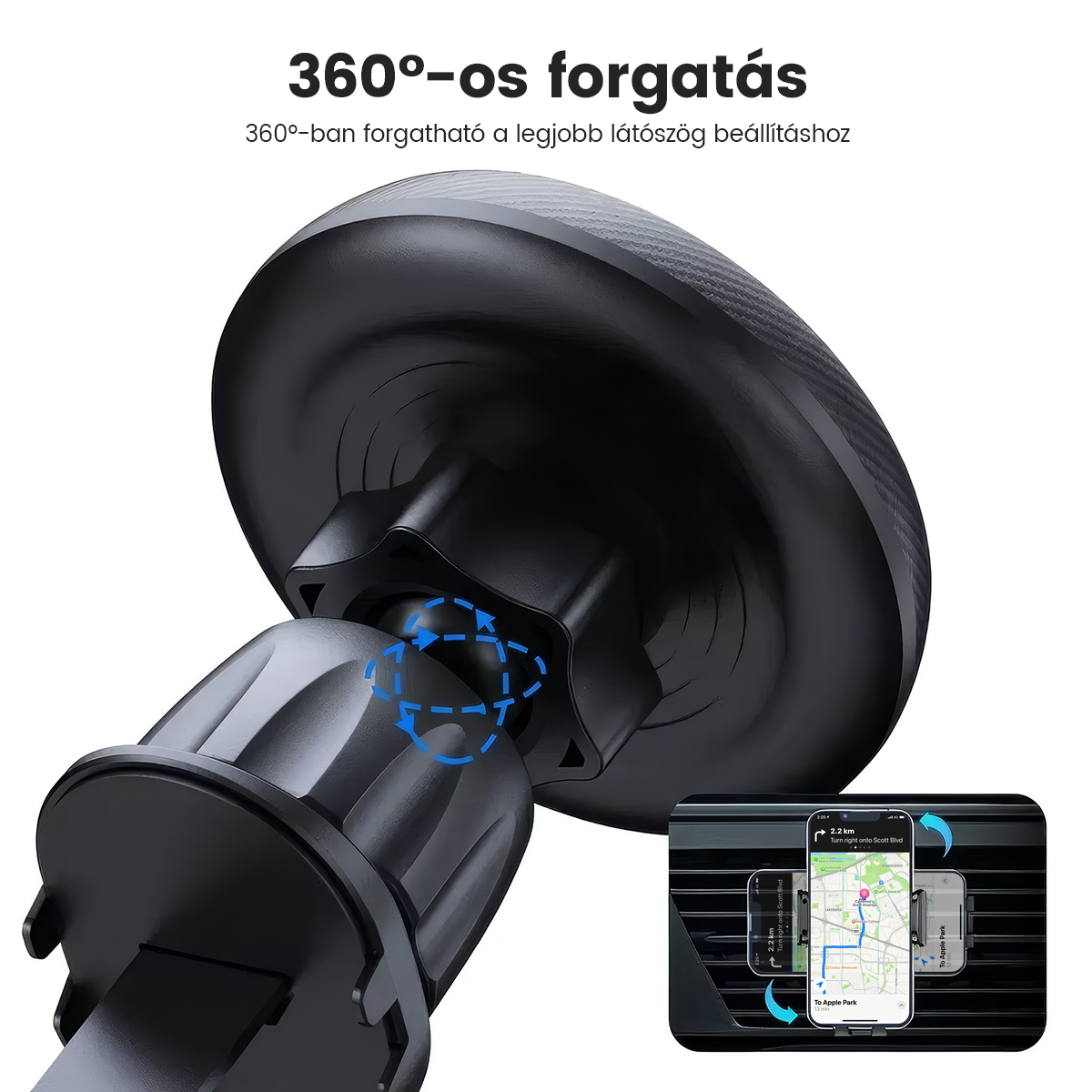 Alphajack MSH V1 mágneses autós telefontartó szellőzőre (Magsafe kompatibilis)-1