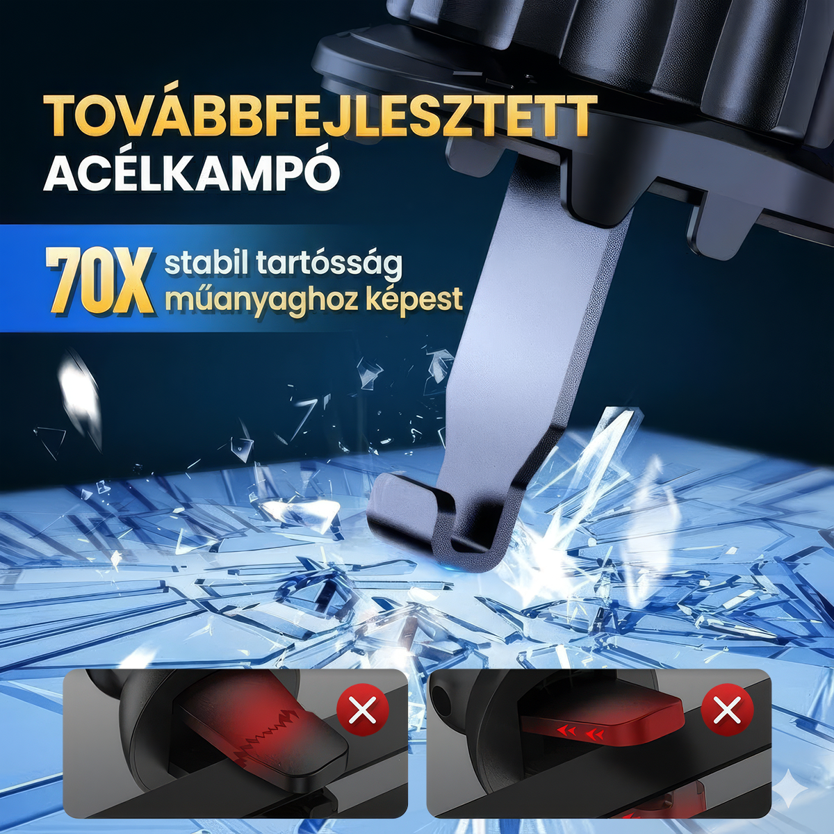 Alphajack MSH V1 mágneses autós telefontartó szellőzőre (Magsafe kompatibilis)-5