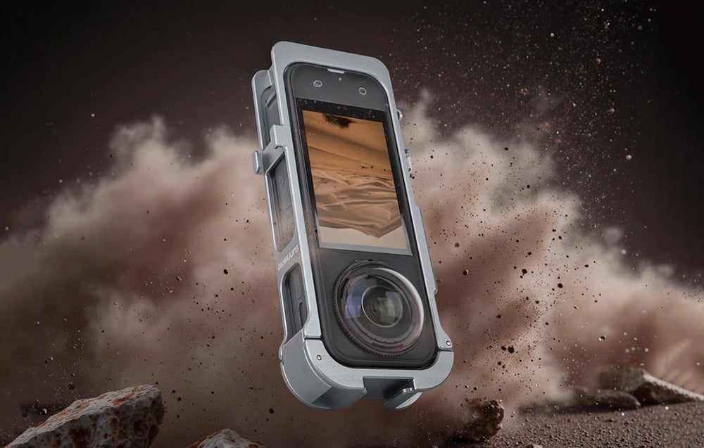 Sunnylife fém mágneses keret szilikon lencsevédővel Insta360 X5 készülékhez-2