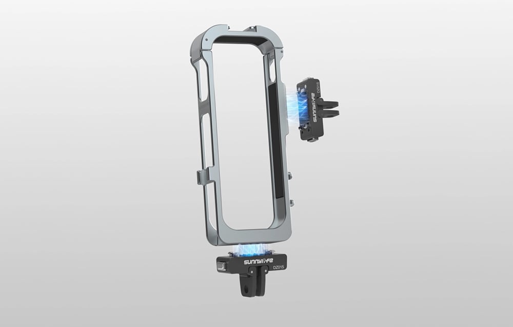 Sunnylife fém mágneses keret szilikon lencsevédővel Insta360 X5 készülékhez-3