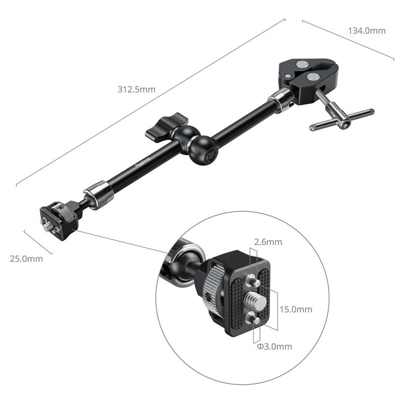 Smallrig 5311 Magic Arm with Crab-Shaped Clamp 28cm-4