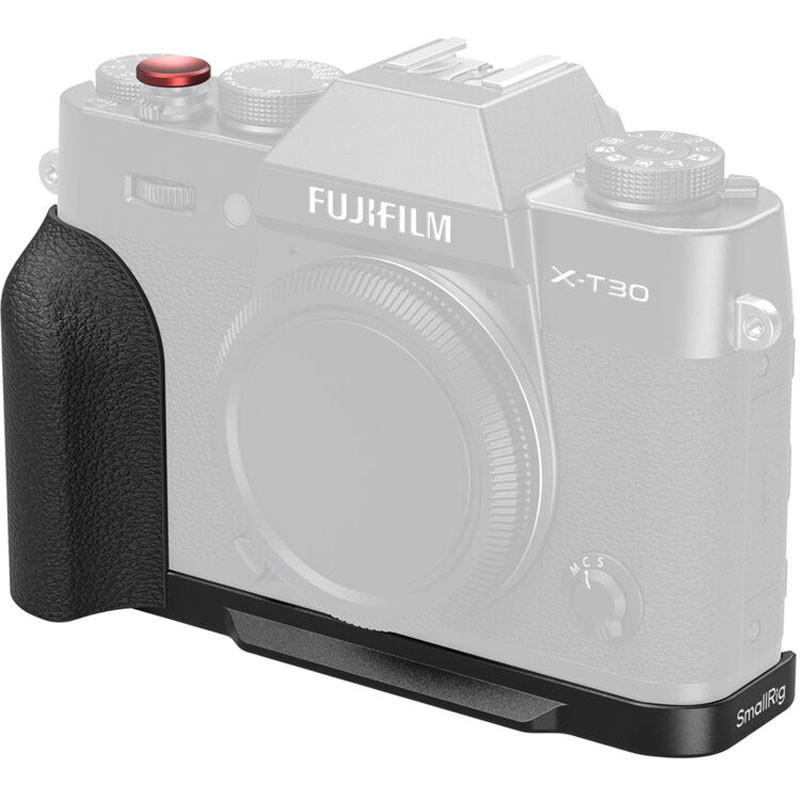 Smallrig 5663 L-Shaped Mount Plate with Silicone Handle for Fujifilm X-T30 / T30 II / T30 III Black-0