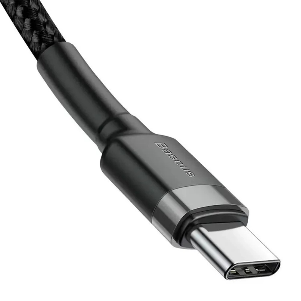 USB-C to USB-C, 60W, 2m Fekete / Szürke Baseus - (3 darabos) Data Cable Cafule (E0418501)-1