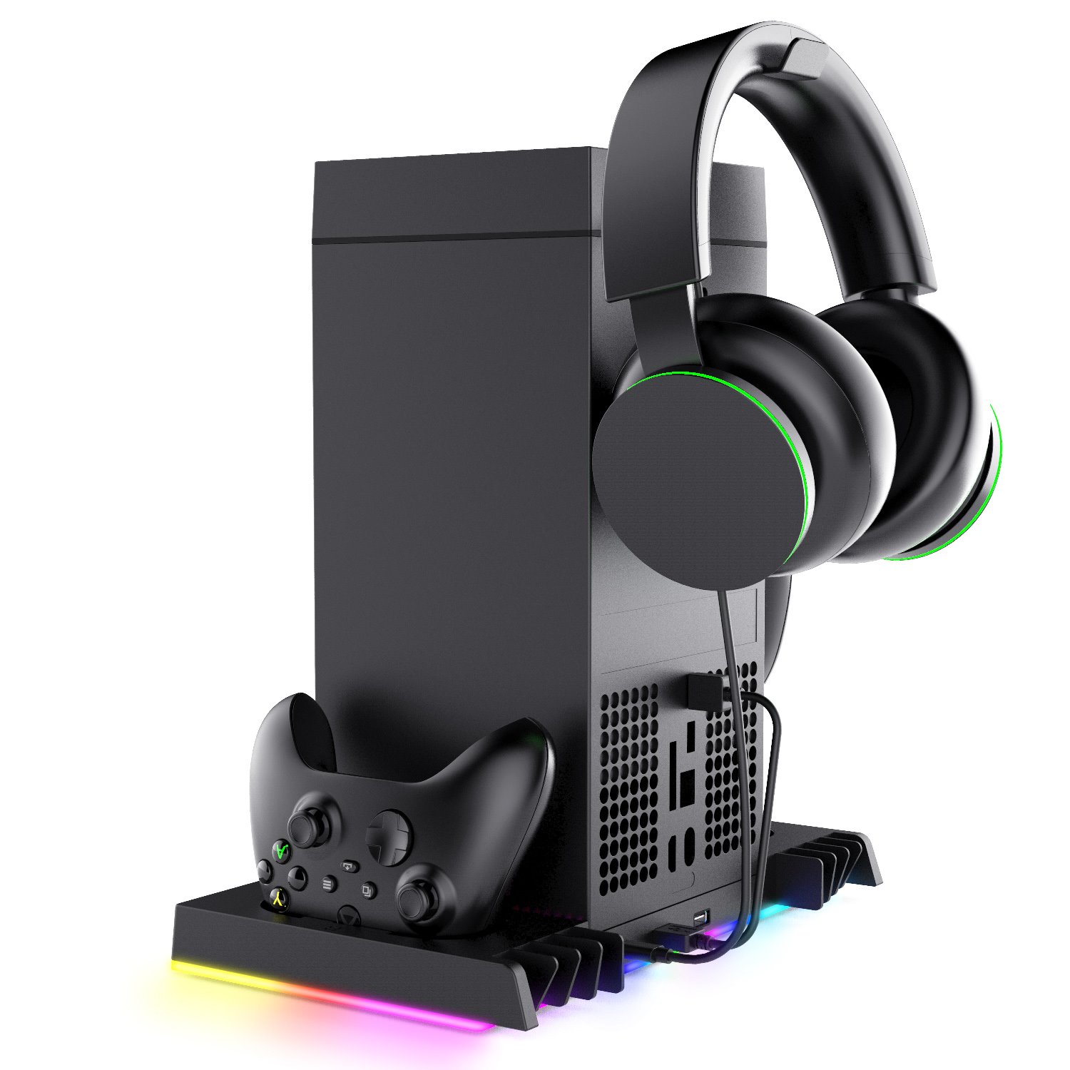 iPega XBX024S Multifunkcionális töltő RGB állvány Xbox-hoz hűtéssel tok-2