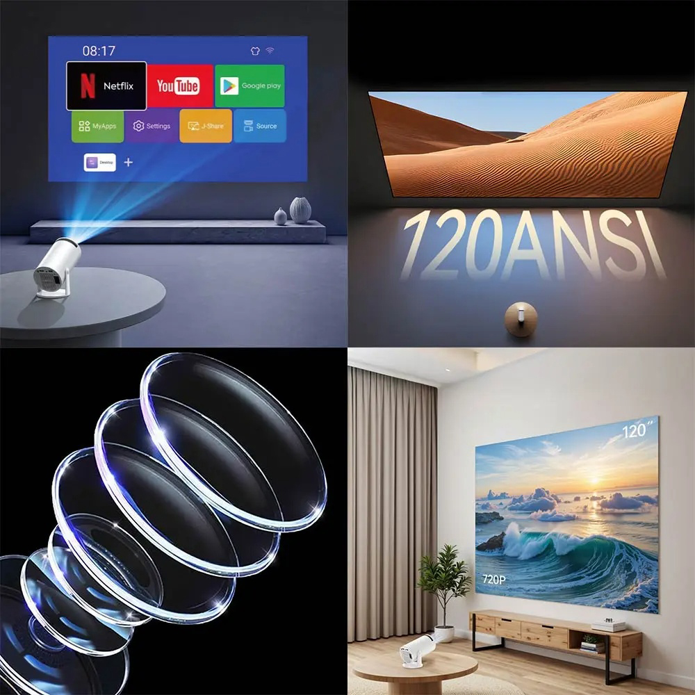 Yesido Mini Projektor (TV14) - HD Felbontás, Hordozható, 120ANSI - Fehér-1