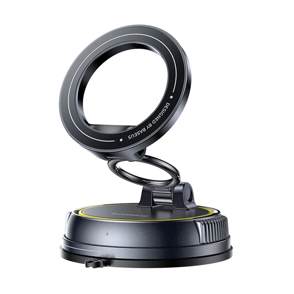 Baseus PrimeTrip VC2 Flex (C0013803) mágneses autós tartó műszerfalra/szélvédőre, összecsukható, állítható, vákuumzáras - Fekete-0