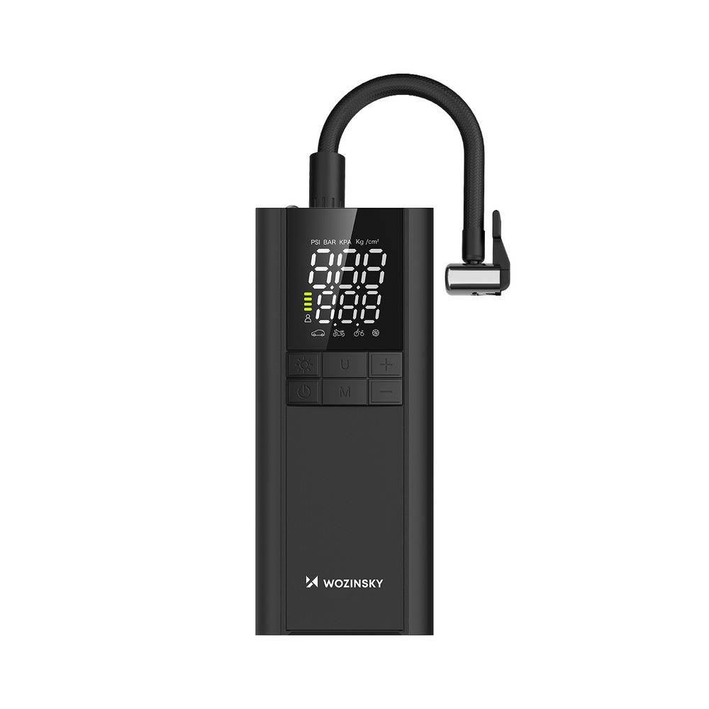 Wozinsky WPEP-8000 kompresszor, elektromos pumpa, 8000mAh power bank, zseblámpa - fekete-14
