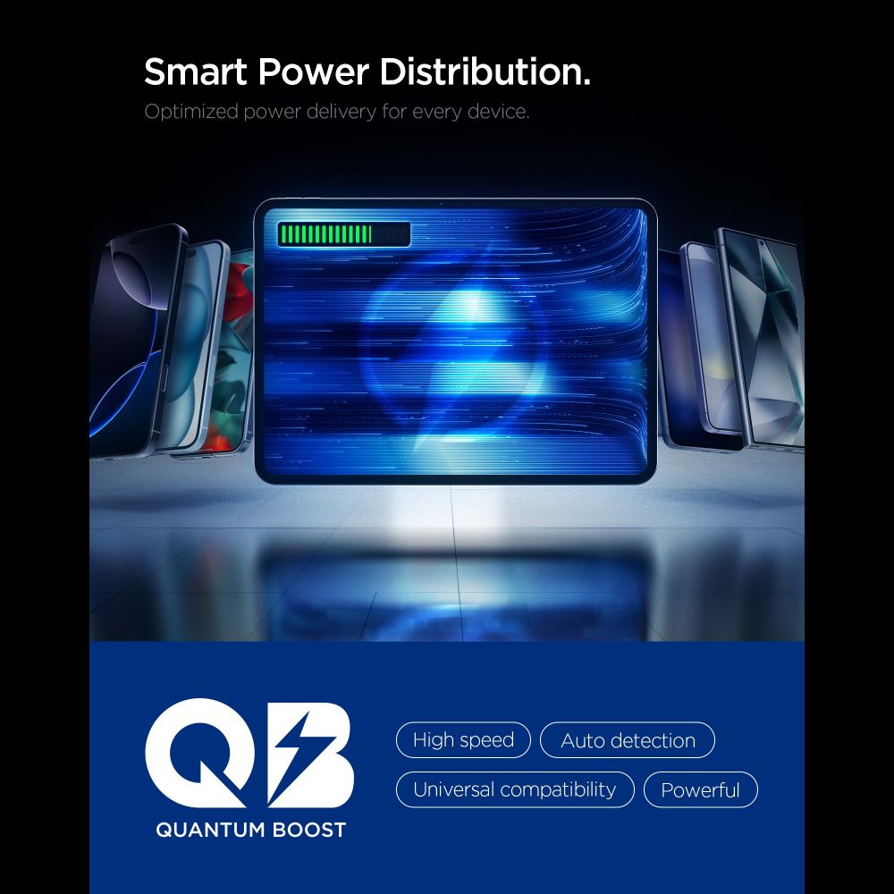 Spigen Essential Ee673eu 3-portos hálózati töltő 67W Fehér-4