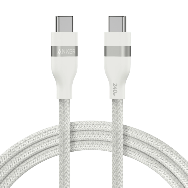 USB-C to USB-C kábel Anker, 240W, 1.8m, Fehér A82E2H22-0