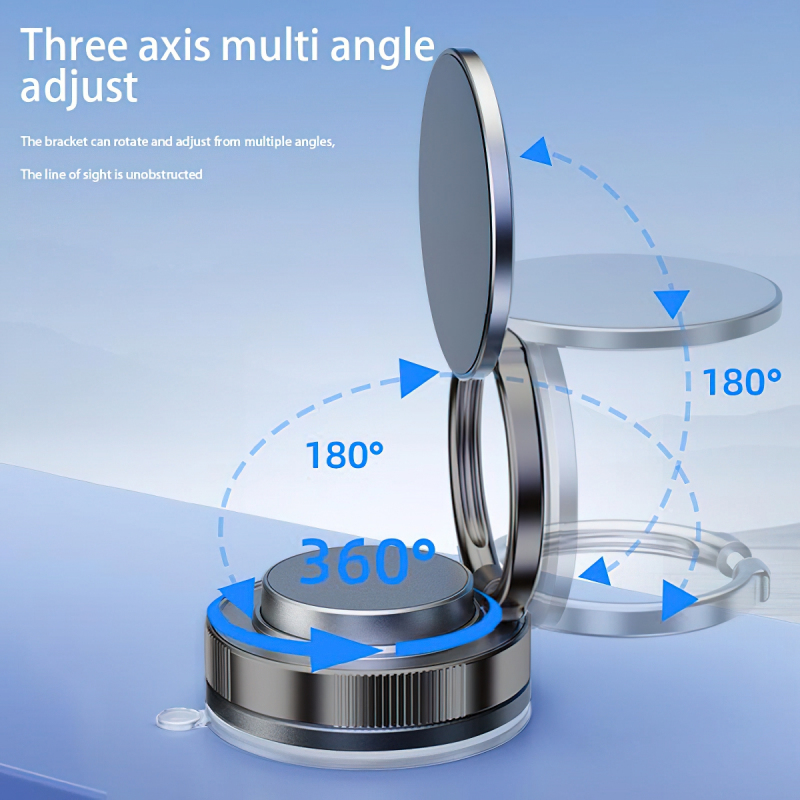 XO DESIGN C177, Univerzális, Fekete mágneses autós tartó magsafe-3