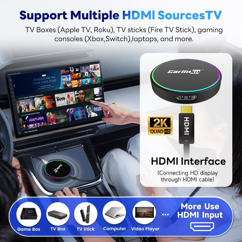 Vezeték nélküli Carplay / Android Auto Adapter Carlinkit HD2CP Pro, Fekete-2