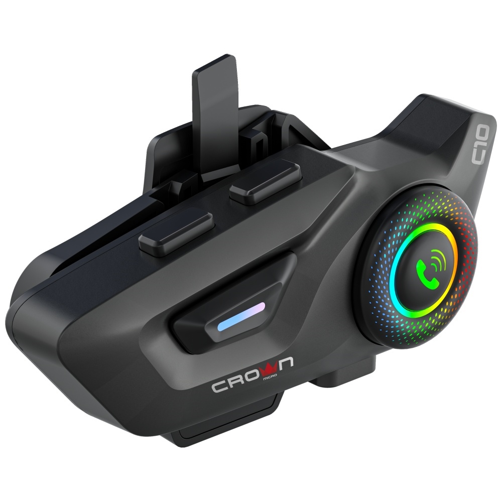 Crown C10 Motorkerékpár Intercom Bluetooth 5.3 fekete-2