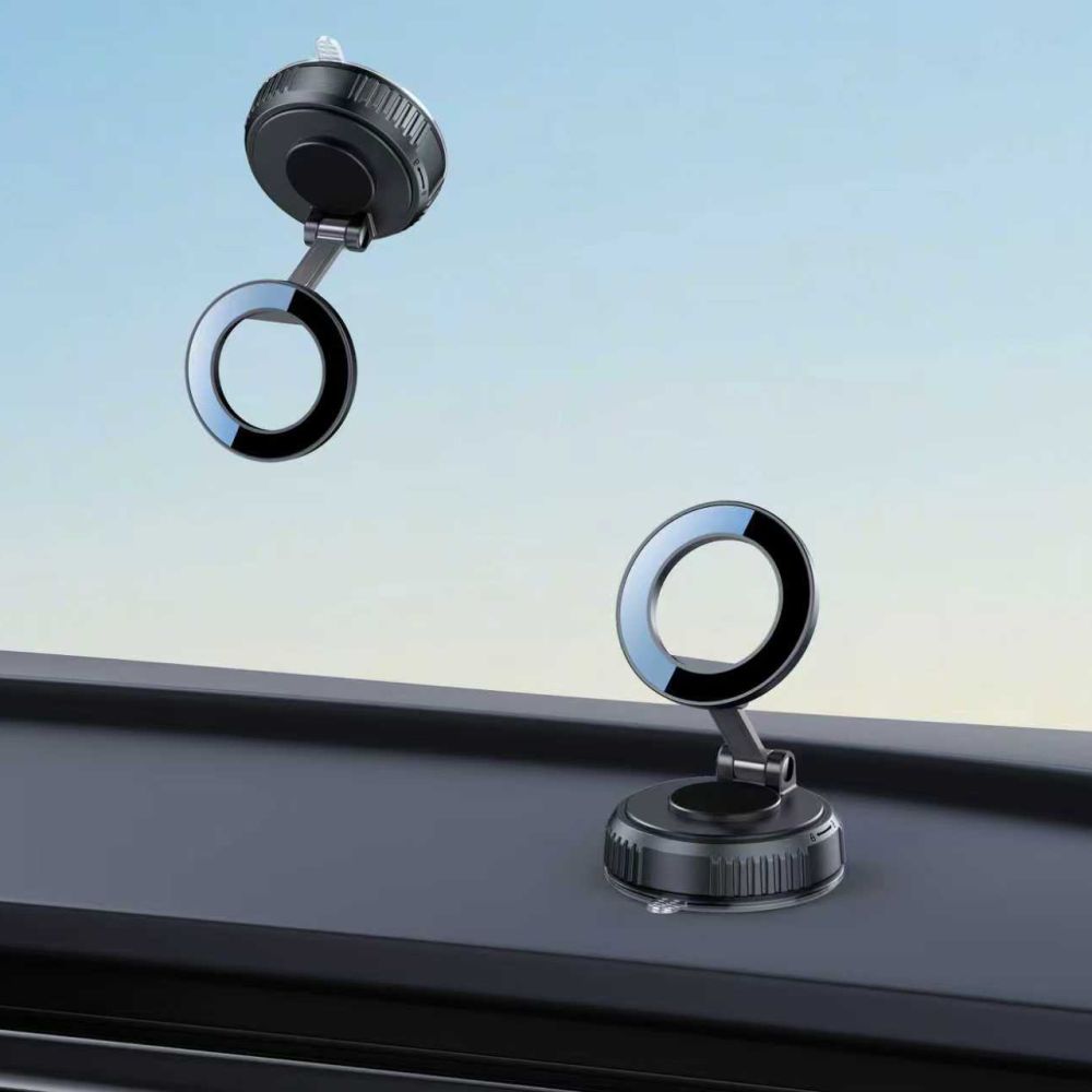 Tech-protect N61 mágneses Magsafe szélvédő és műszerfal autós telefontartó Fekete-7