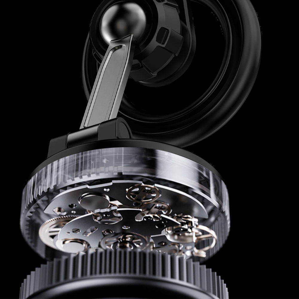 Dudao F24X MagSafe Kompatibilis Autós Tartó Tapadókoronggal - Fekete-3