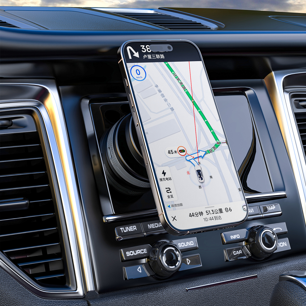 Dudao F24MAX autós telefontartó 15W vezetéknélküli töltéssel, MagSafe kompatibilis, automata tapadókoronggal - fekete-3