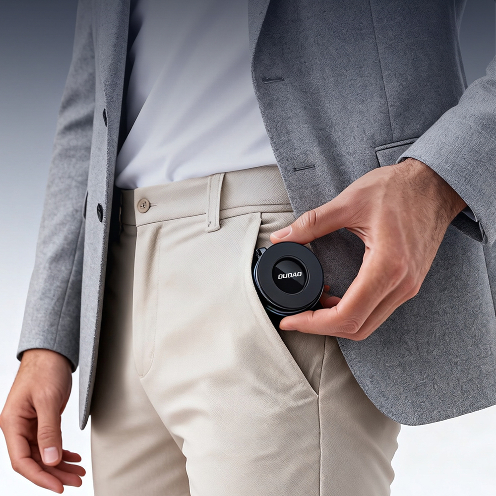 Dudao F24PRO MagSafe Kompatibilis Autós Tartó Szélvédőre vagy Műszerfalra Tapadókoronggal - Fekete-3