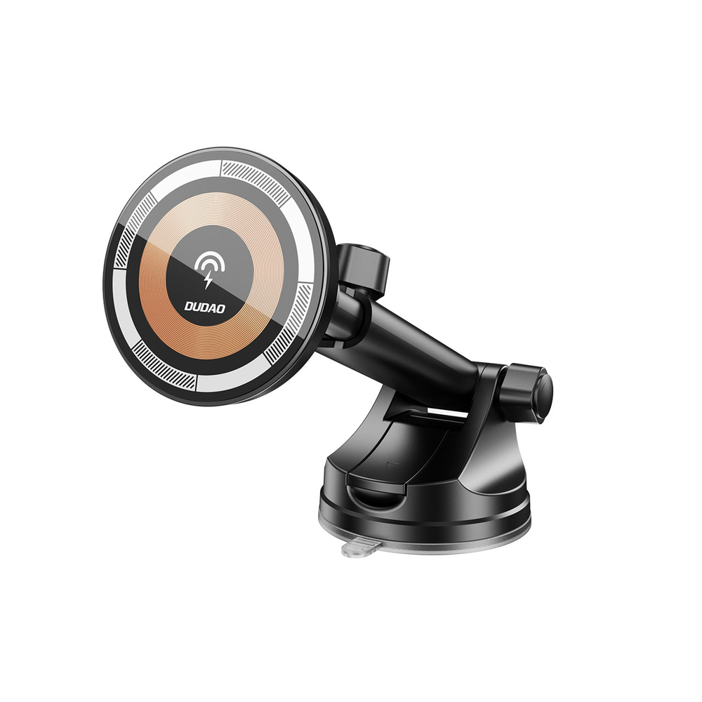 Dudao F12MAX+ autós tartó 15W vezeték nélküli töltővel, Magsafe kompatibilis - Fekete-0
