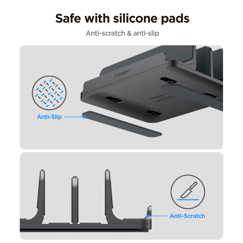  Spigen Ld208s4 laptop állvány szürke-4