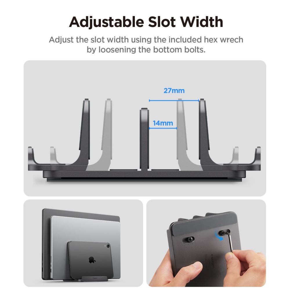  Spigen Ld208s4 laptop állvány szürke-3