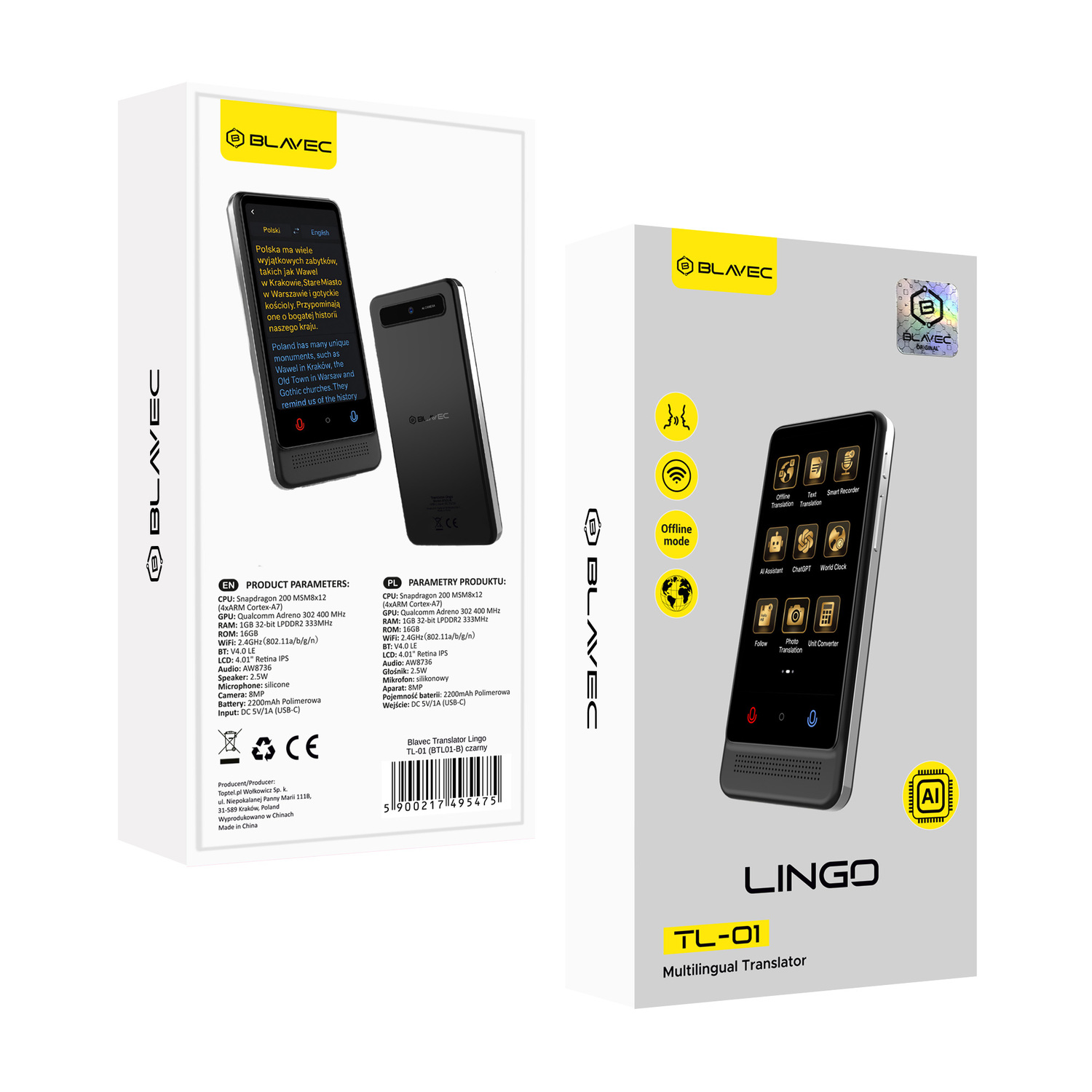 Blavec Lingo TL-01 fordító (BTL01-B) fekete -1