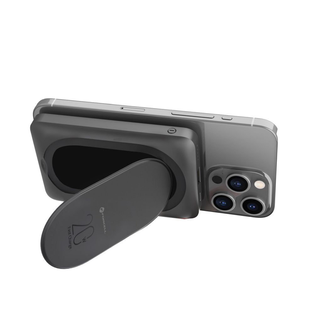 FORCELL F-ENERGY F10K2 MagStand powerbank MagSafe PD QC3.0 5A 20W 10 000mAh fekete-11