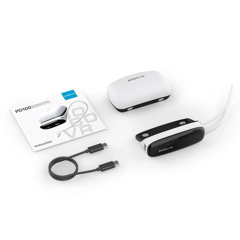 2 az 1-ben dokkolóállomás és power bank B100 BoboVR PD100 Combo akkumulátorhoz - Fehér-3