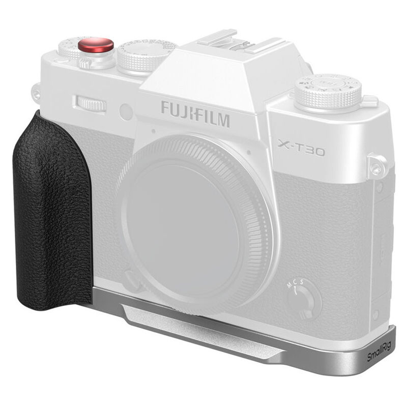 Smallrig 5664 L-Shaped Mount Plate with Silicone Handle for Fujifilm X-T30 / T30 II / T30 III Silver-0