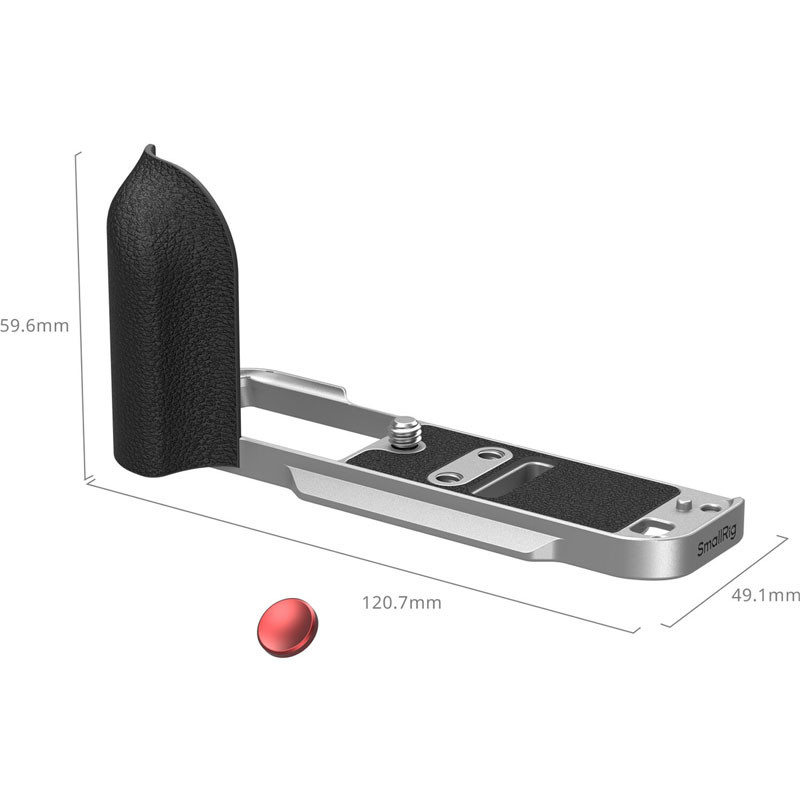 Smallrig 5664 L-Shaped Mount Plate with Silicone Handle for Fujifilm X-T30 / T30 II / T30 III Silver-2
