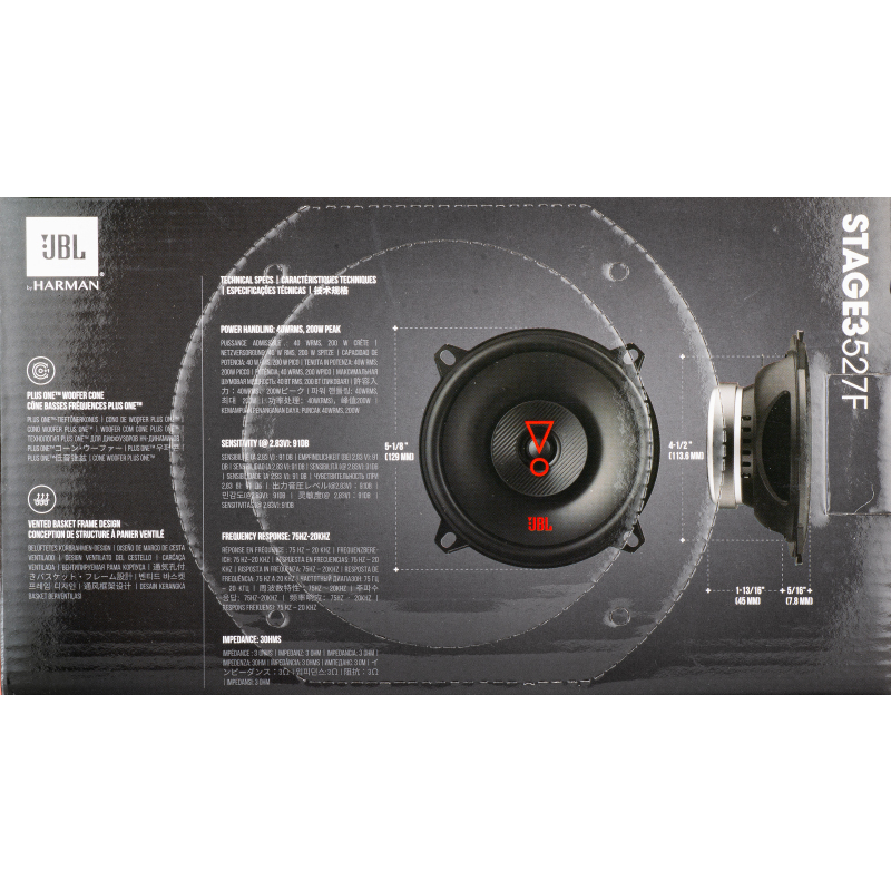 JBL Stage3 527 Autóhangszóró, 40W RMS, 129mm, 2-db JBLSTAGE3527F-3