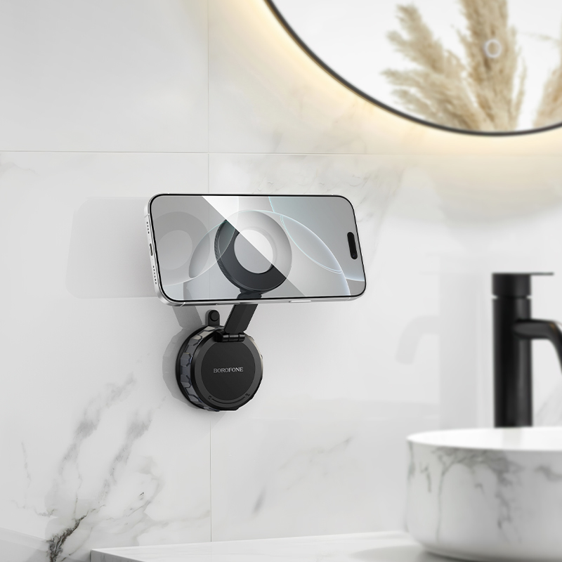 Autós tartó BH140 Gloria vákuumos, mágneses, szélvédőre fekete-6