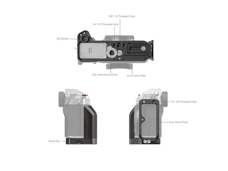 SmallRig L-bracket for FujiFilm X-T5 4137-3