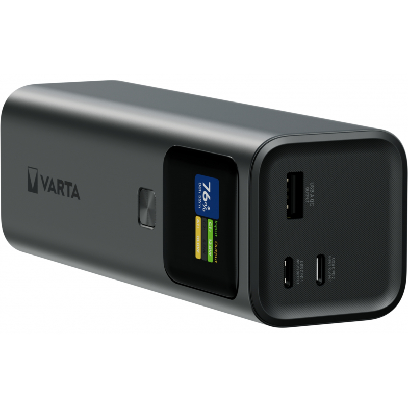Varta High Speed, 27000mAh, 140W, QC + PD, Fekete Powerbank-3