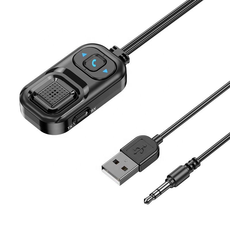 HIGI C5 Bluetooth 5.0 vezeték nélküli audió adapter, autós kihangosító és zenelejátszó funkcióval-0