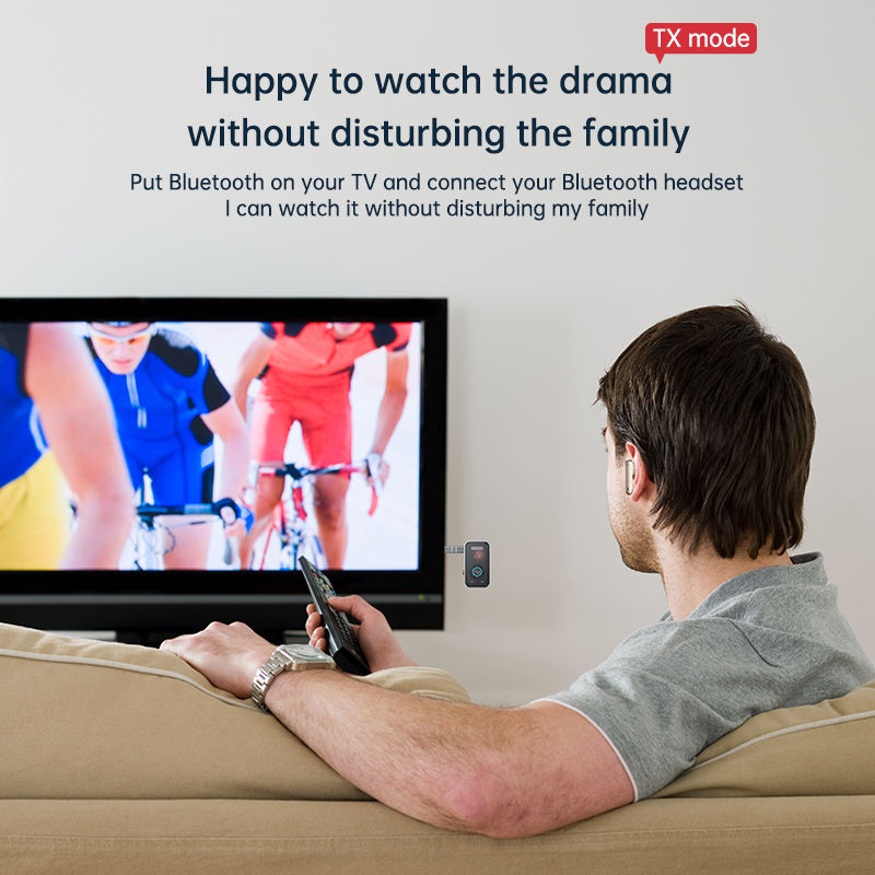 T67 Bluetooth 5.3 hordozható AUX audió vevő és adó, autós kihangosító és sztereó rendszer kompatibilitással-2