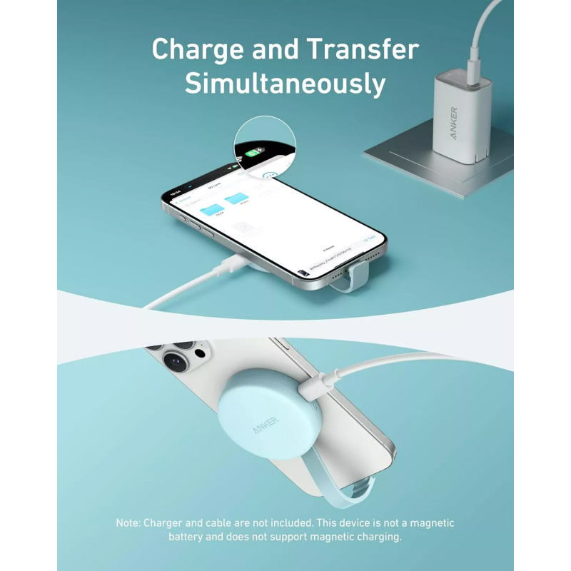 Anker MagGo USB-C kártyaolvasó, Apple iPhone USB-C, SD - microSD, Fehér A83D1G21-4