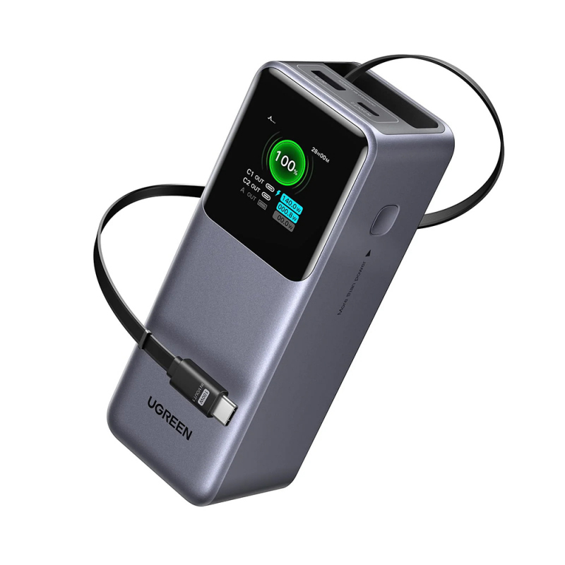 Powerbank UGREEN PB726 (55987B), 20000mAh, 165W, QC + PD, Szürke-0