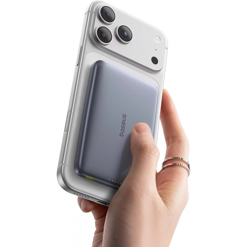 Powerbank Baseus PicoGo AM41, 10000mAh, 27W, PD + FQI, Szürke E0027200-2
