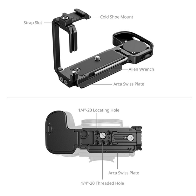 Smallrig 5962 L-Shaped Mount Plate with Airtag Slot for Canon EOS R6 III / R6 II / R5 II-1