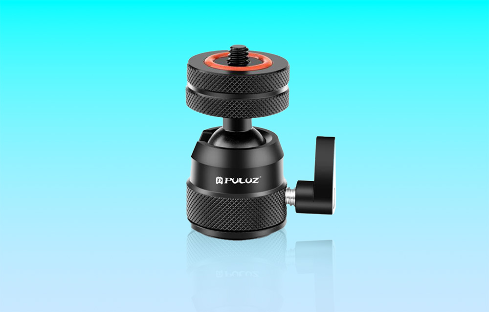 PULUZ Alumínium Mini Gömbfej Állványadapter (Fekete)-5