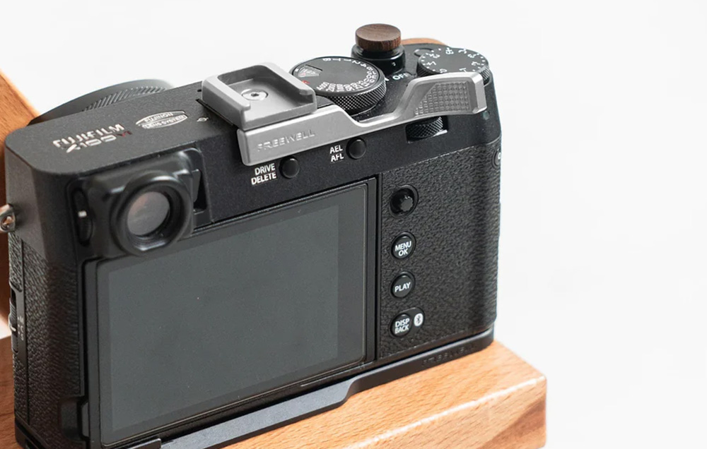 Fuji X100VI hüvelykujjas markolat hidegcipő rögzítéssel (Ezüst)-1