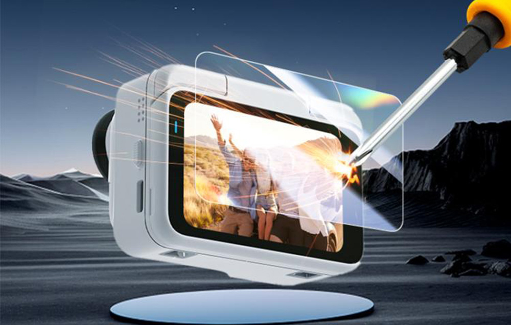 PULUZ 2 az 1-ben üvegfólia Insta360 GO Ultra (Fekete) üvegfólia-2