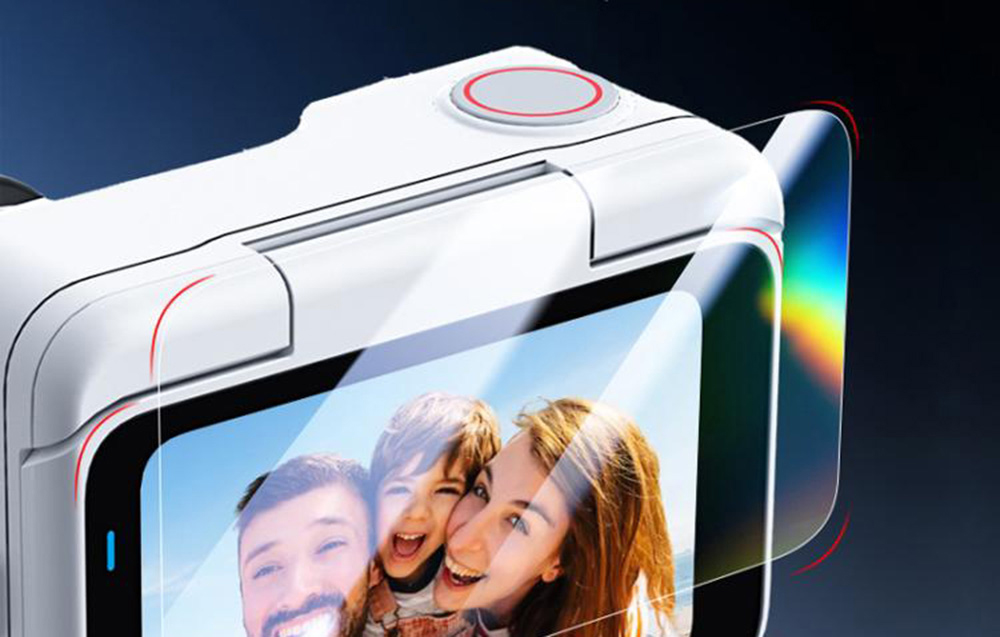 PULUZ 2 az 1-ben üvegfólia Insta360 GO Ultra (Fekete) üvegfólia-3